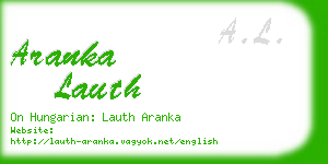 aranka lauth business card